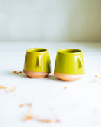 Angular Neem face Espresso Cup - Lemon Green