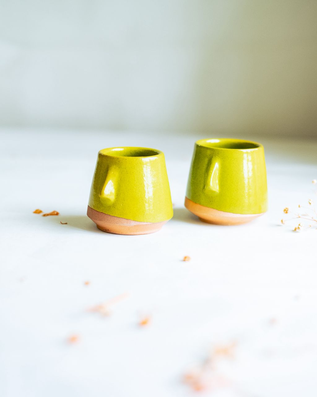 Angular Neem face Espresso Cup - Lemon Green
