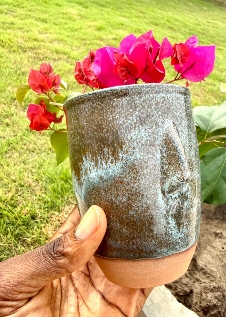 Whispers of Blue face Espresso Cup